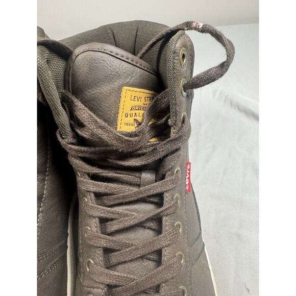 Levi’s Men’s High Top Sneakers Brown Lace Up Casual Shoes Size 11 main image 6